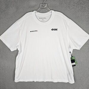 Municipal T-Shirt Mens XXL White 4AM Training Drirelease MMSHI057-WHT-2XL